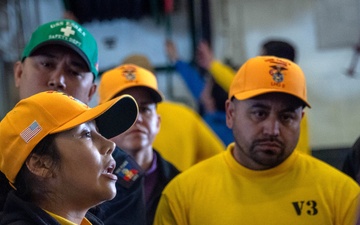 USS Essex Air Department Hangar Bay Fire Drill
