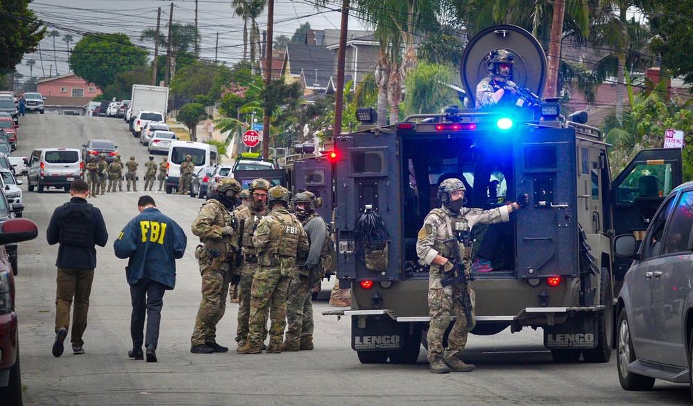 Soldiers provide protection for federal law enforcement in the greater Los Angeles area&amp;#xA;