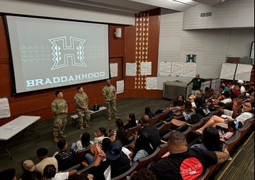 94th AAMDC volunteers at the 2025 Youth Impact Program Football Camp