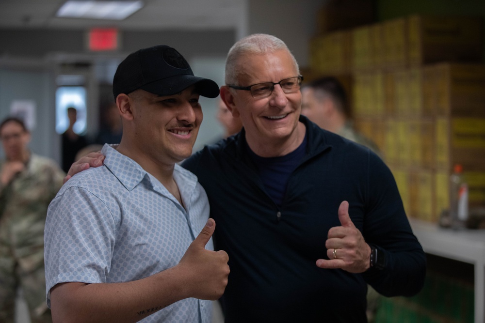 Robert Irvine meets and greets with U.S. Army Soldiers and personnel for Army's 250th birthday celebration