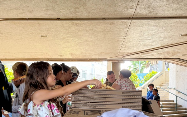 94th AAMDC volunteers at the 2025 Youth Impact Program Football Camp