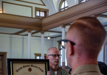 Master Gunnery Sgt. Scott McAdam Promotion