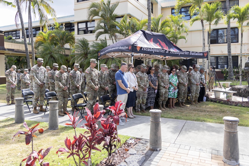 25th Infantry Division Honors Heroes With Brick Laying Ceremony