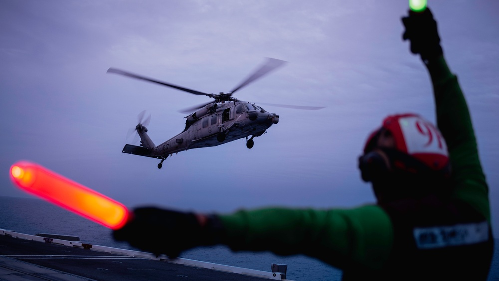 George Washington Conducts Flight Operations