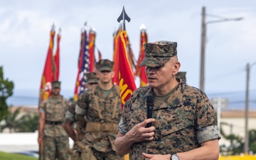 Sgt. Maj. Arebalo relinquishes post during 1st MAW relief and appointment