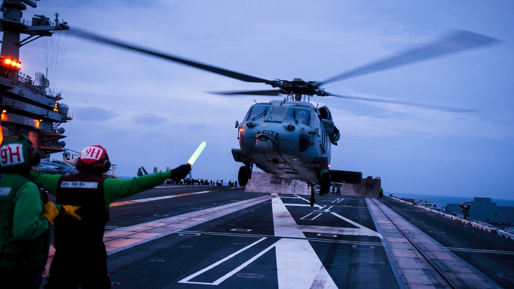 George Washington Conducts Flight Operations