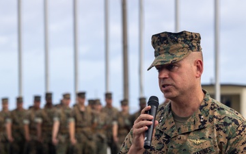 Sgt. Maj. Arebalo relinquishes post during 1st MAW relief and appointment