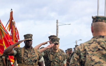 Sgt. Maj. Arebalo relinquishes post during 1st MAW relief and appointment