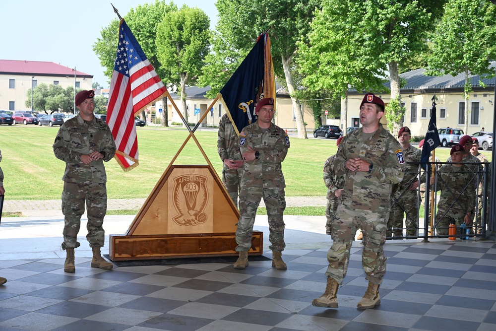 Change of Command Ceremony 1-503rd Infantry Regiment, 173rd Airborne Brigade