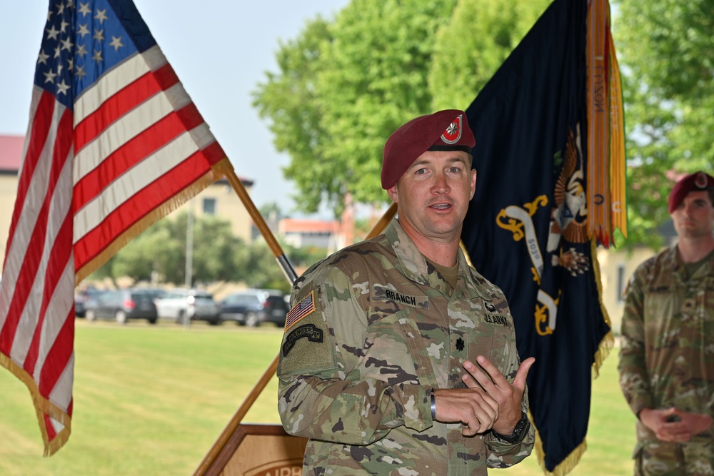 Change of Command Ceremony 1-503rd Infantry Regiment, 173rd Airborne Brigade