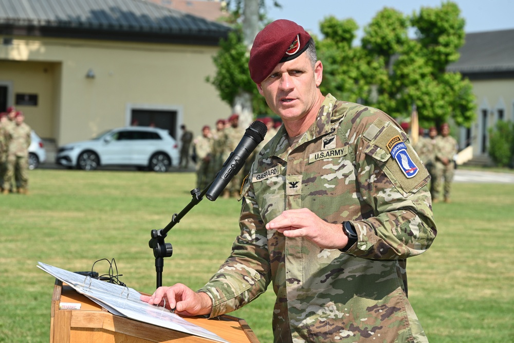 Change of Command Ceremony 1-503rd Infantry Regiment, 173rd Airborne Brigade