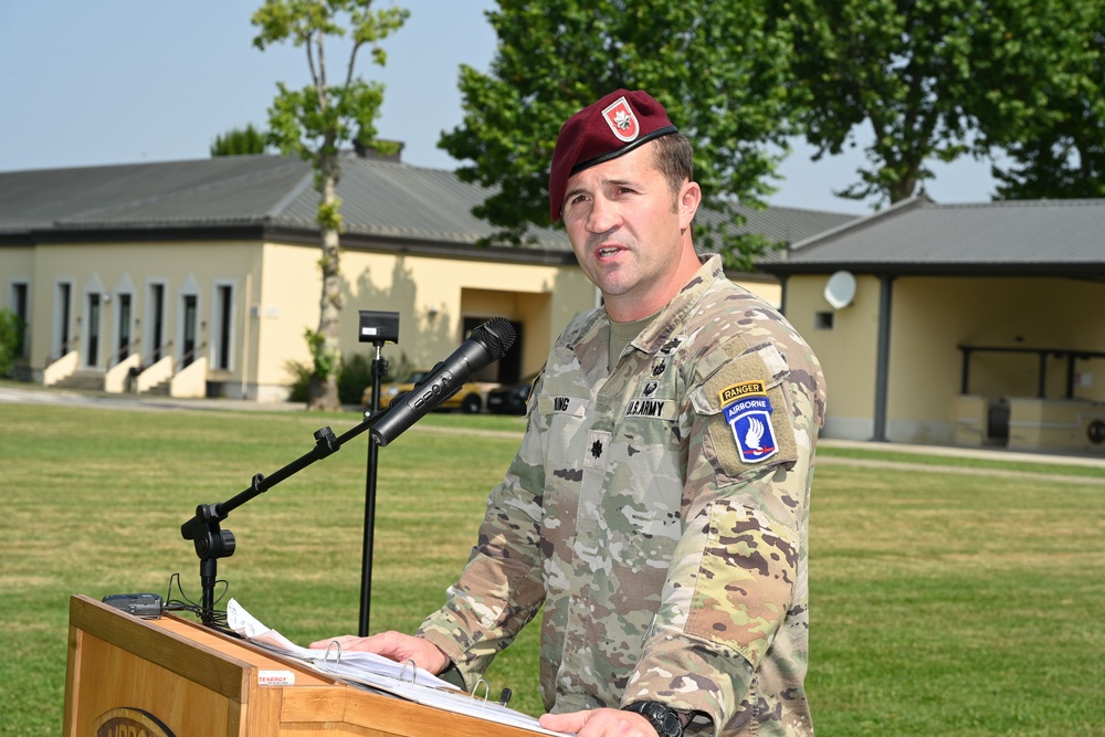 Change of Command Ceremony 1-503rd Infantry Regiment, 173rd Airborne Brigade