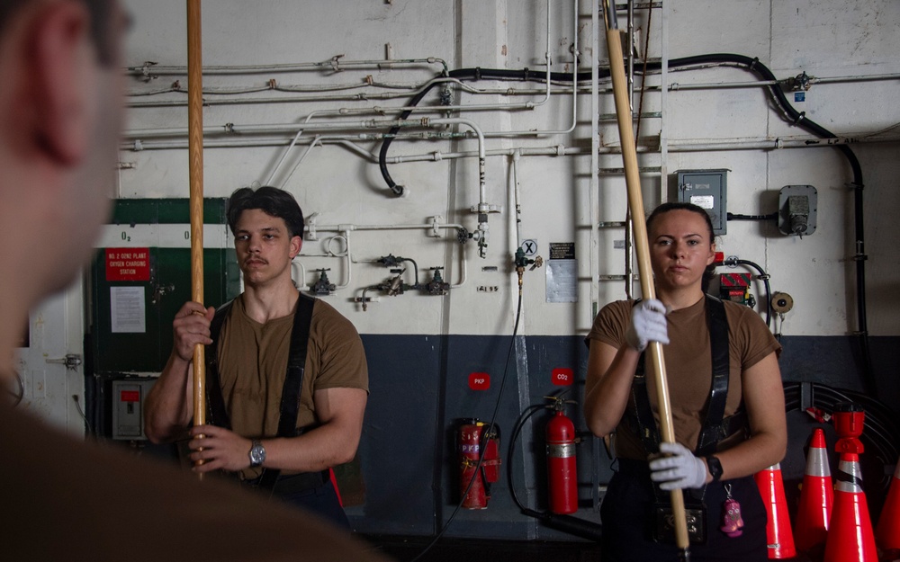 Nimitz Sailors Conducts Honor Guard Practice