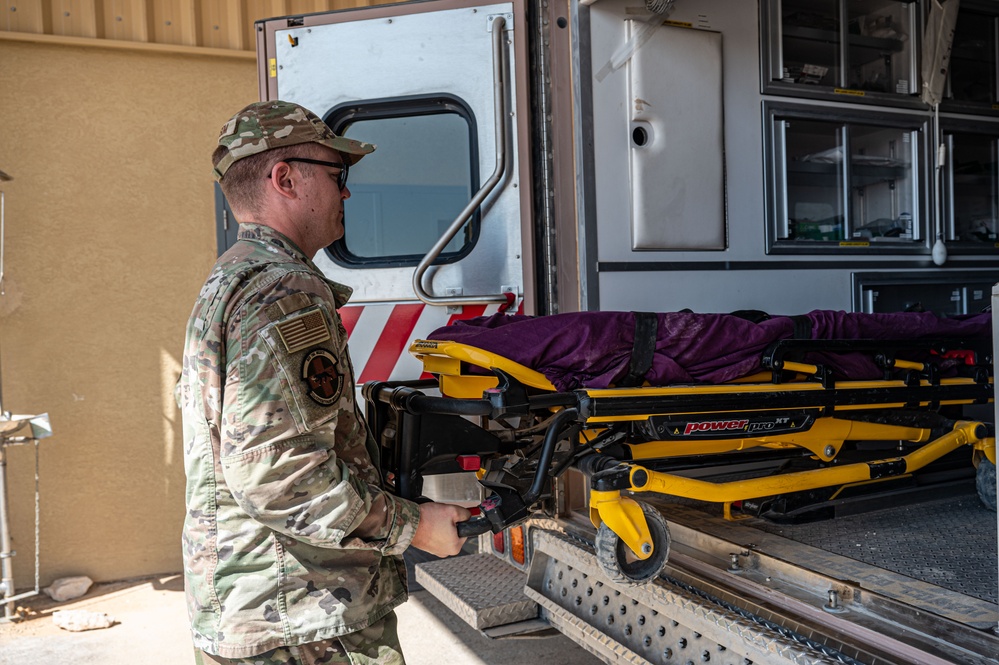 332nd Expeditionary Medical Squadron conducts ambulance operations