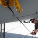 The KC-135 Stratotanker defuels