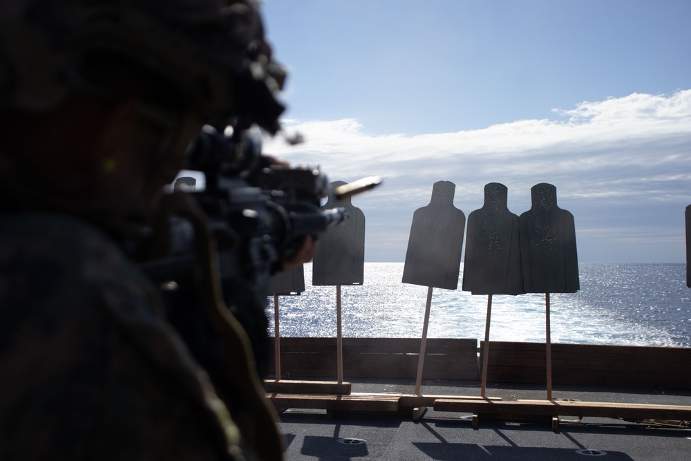 31st MEU | Conducts Live-Fire Shoot Onboard USS San Diego