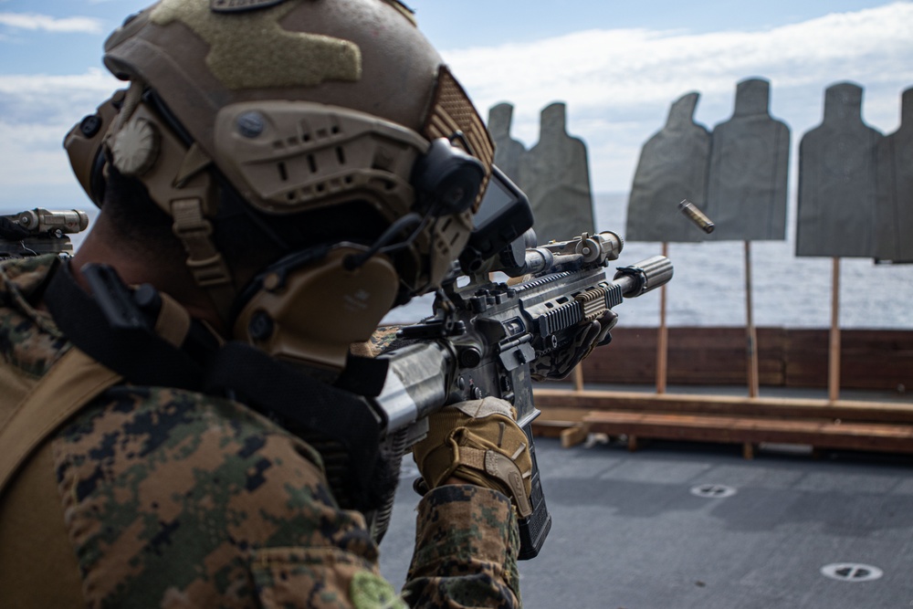 31st MEU | Conducts Live-Fire Shoot Onboard USS San Diego