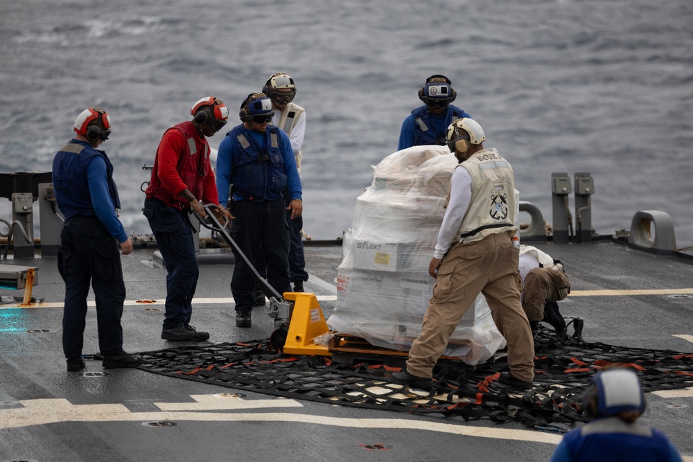 Curtis Wilbur Conducts Vertical Replenishment