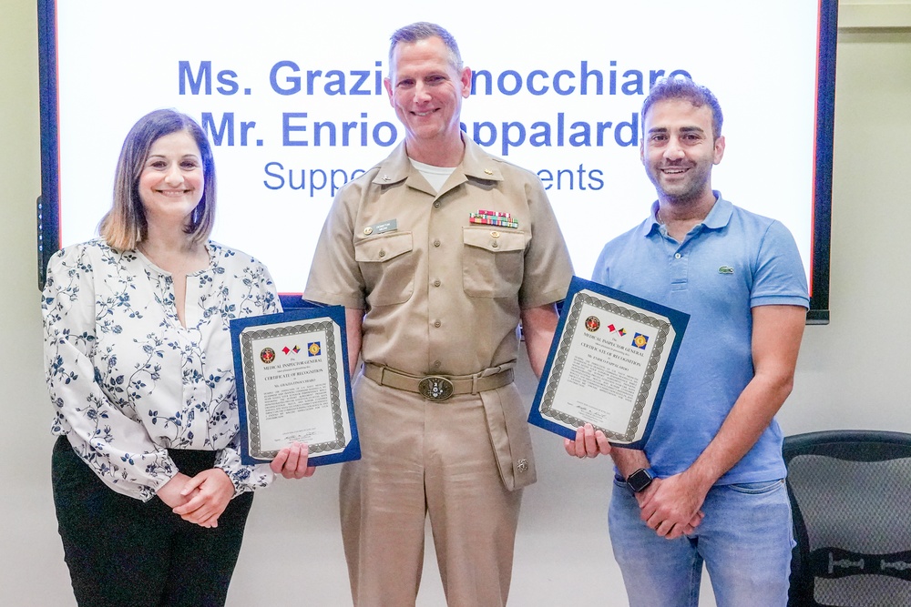 NMRTC Sigonella Welcomes MEDIG for Command Inspection
