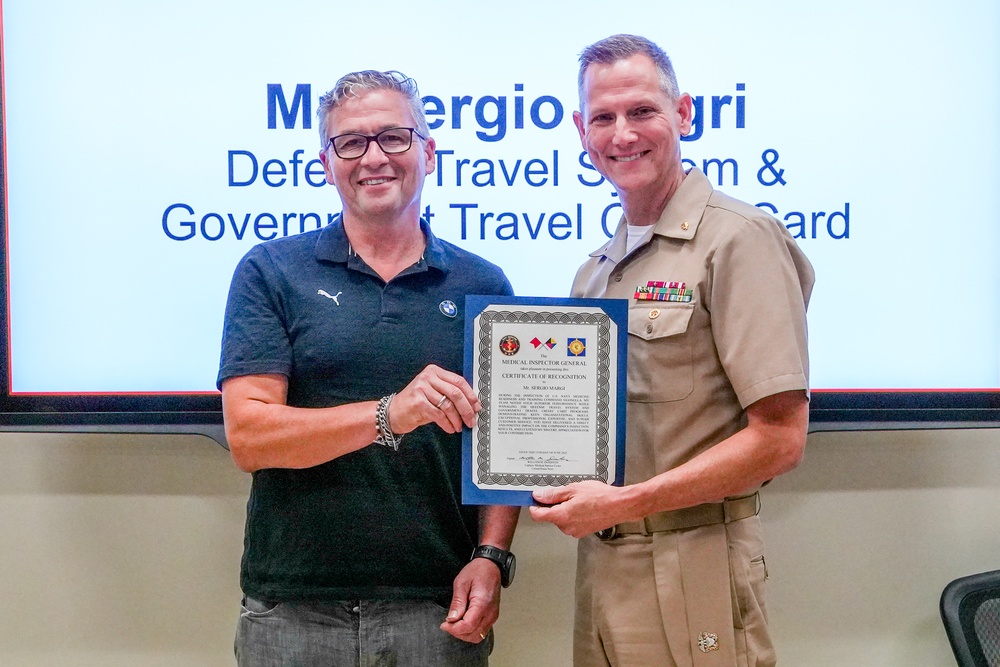 NMRTC Sigonella Welcomes MEDIG for Command Inspection