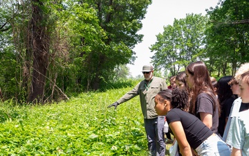 Hanscom students learn about invasive weed control