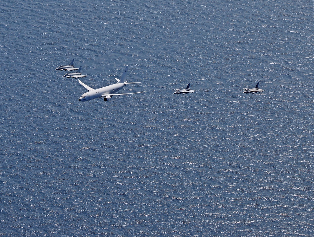 U.S. and NATO Aircraft Fly in Formation in the Baltic
