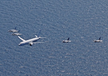 U.S. and NATO Aircraft Fly in Formation in the Baltic
