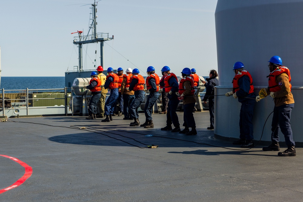 USS Mount Whitney Conducts RAS with German Navy Frankfurt am Main During BALTOPS 25