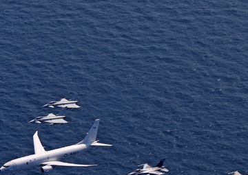 U.S. and NATO Aircraft Fly in Formation in the Baltic