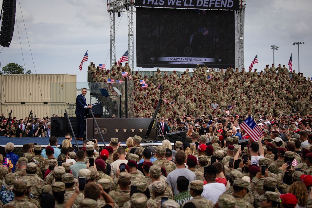 Secretary of Defense Attends Army 250 Celebration at Fort Bragg