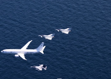 U.S. and NATO Aircraft Fly in Formation in the Baltic