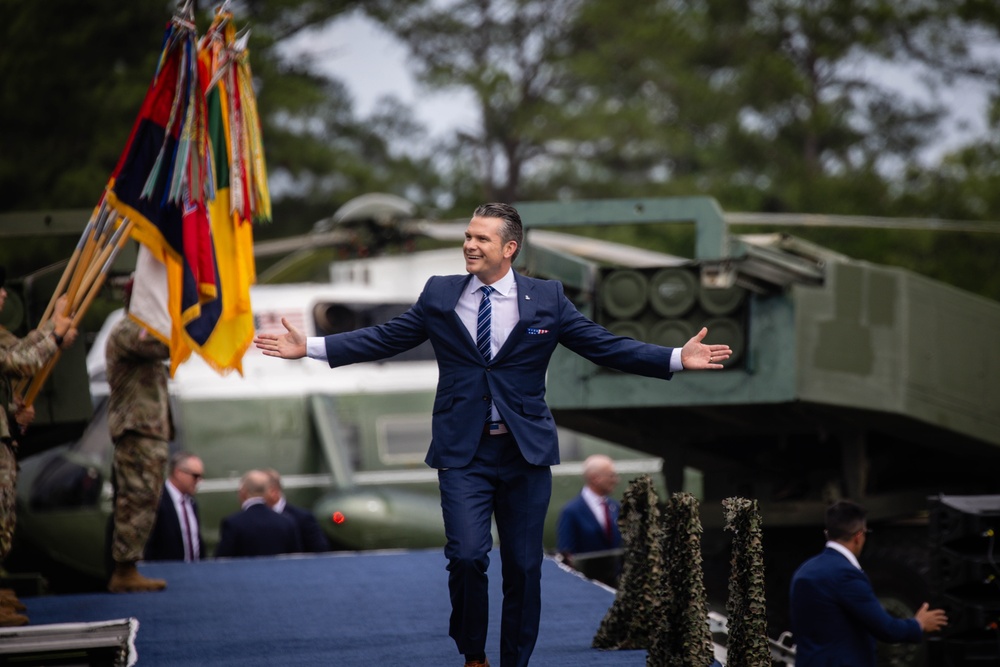 Secretary of Defense Attends Army 250 Celebration at Fort Bragg