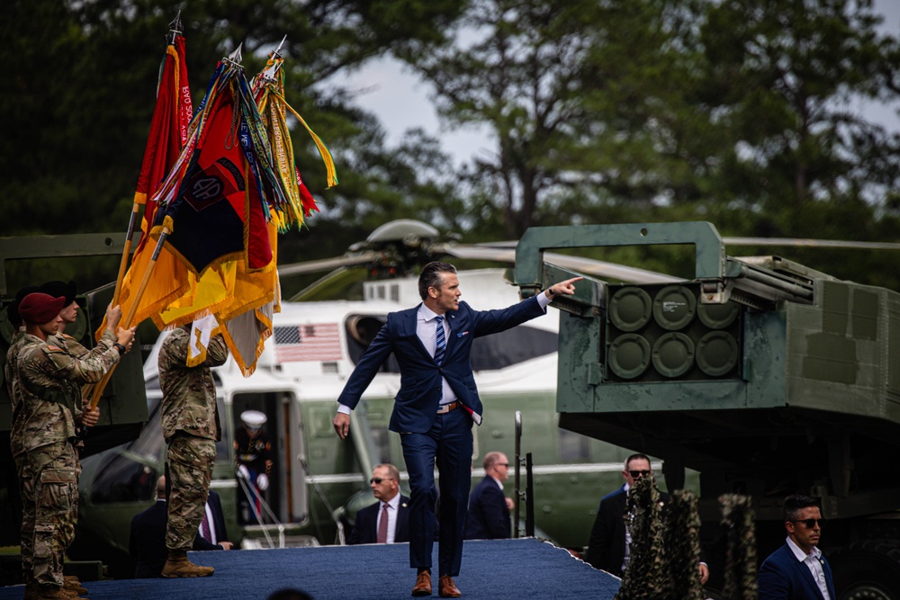 Secretary of Defense Attends Army 250 Celebration at Fort Bragg