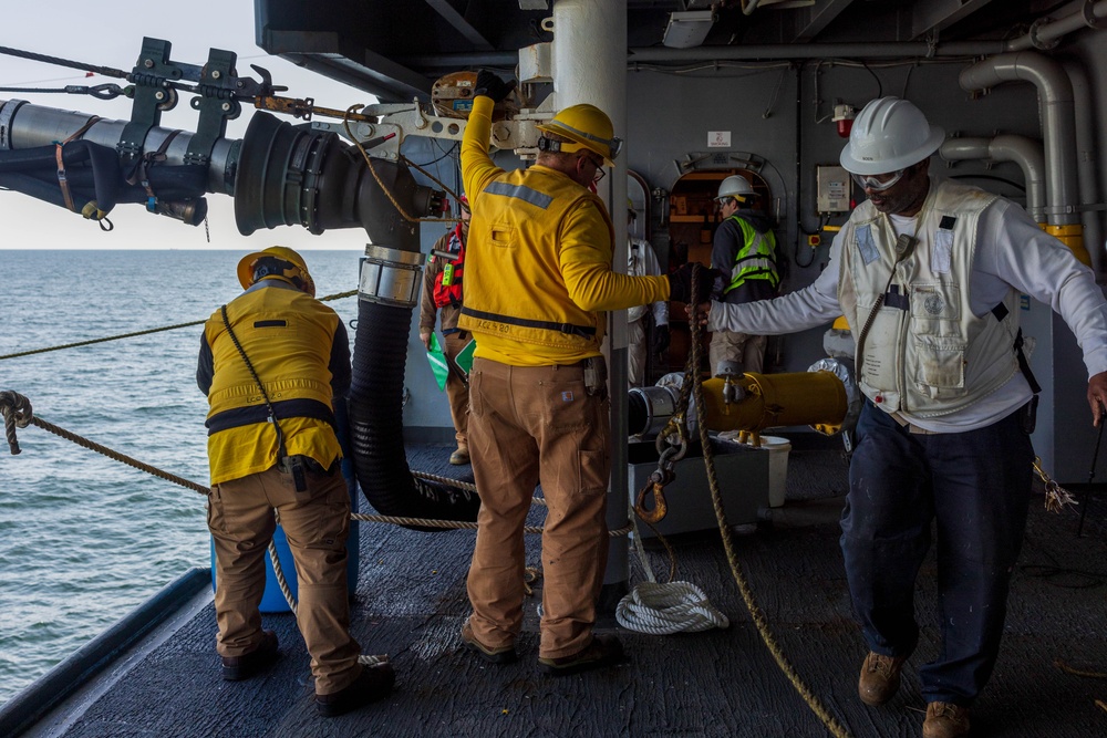 USS Mount Whitney Conducts RAS with German Navy Frankfurt am Main During BALTOPS 25