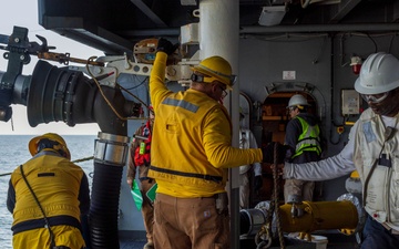 USS Mount Whitney Conducts RAS with German Navy Frankfurt am Main During BALTOPS 25