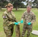 Service members swab uniforms as part of the environmental biosurveillance conducted at Talisman Sabre 2025