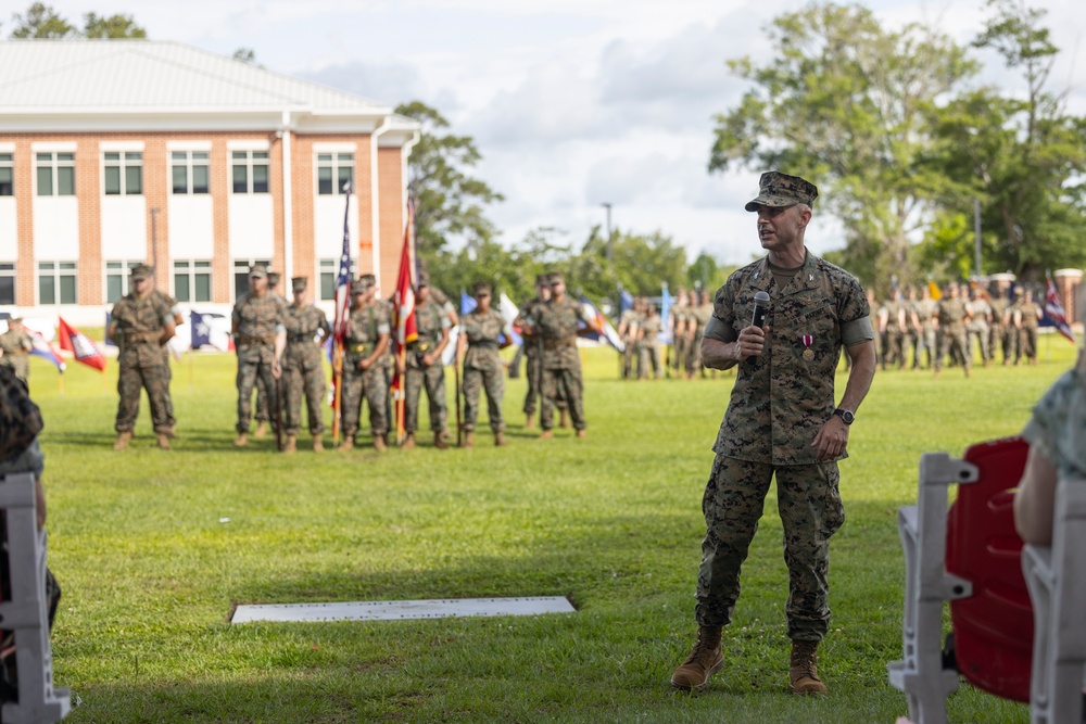 Marine Wing Headquarters Squadron 2 change of command ceremony
