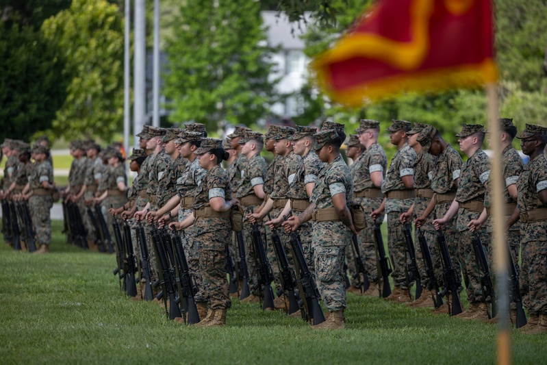 Marine Wing Headquarters Squadron 2 change of command ceremony