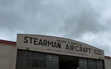 Historic hangar damaged during fire caused by suspected lightning strike
