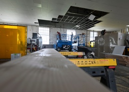 Historic hangar damaged during fire caused by suspected lightning strike