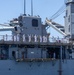 MANNING THE RAILS ABOARD USS HARPERS FERRY