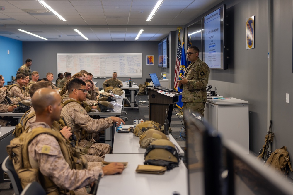 U.S. Marines arrive at federal building to assist California National Guard
