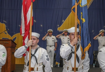 USS Iwo Jima Holds Change of Command Ceremony