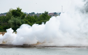 7th Engineer Brigade Conduct Wet Gap Crossing In Romania