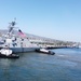 MANNING THE RAILS ABOARD USS CARL M LEVIN