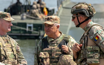 7th Engineer Brigade Conduct Wet Gap Crossing In Romania