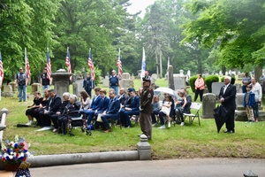 Father Michael Klos provides special words for Korean War KIA Pfc. Charles Dickman in Cashton, Wis., Service, Part I