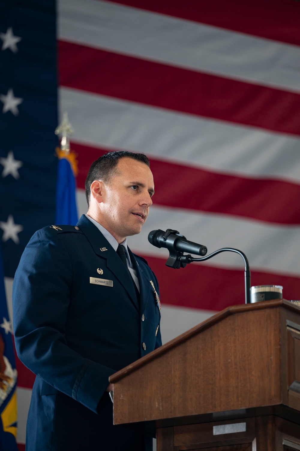 Schwartz takes command of the 436th OG