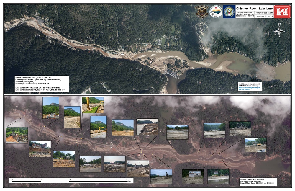 Lake Lure and Chimney Rock: Aerial and Ground-Level Views Before and After Hurricane Helene