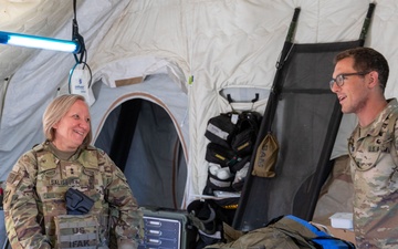 MG Beth Salisbury visits Soldiers during Global Medic